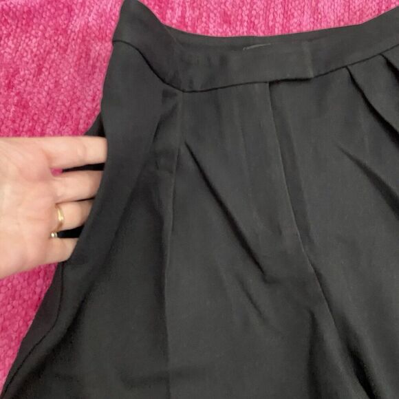 Nasty Gal Tapered Pleated High Waisted Smart Pants Black Size US 6 - Picture 3 of 12